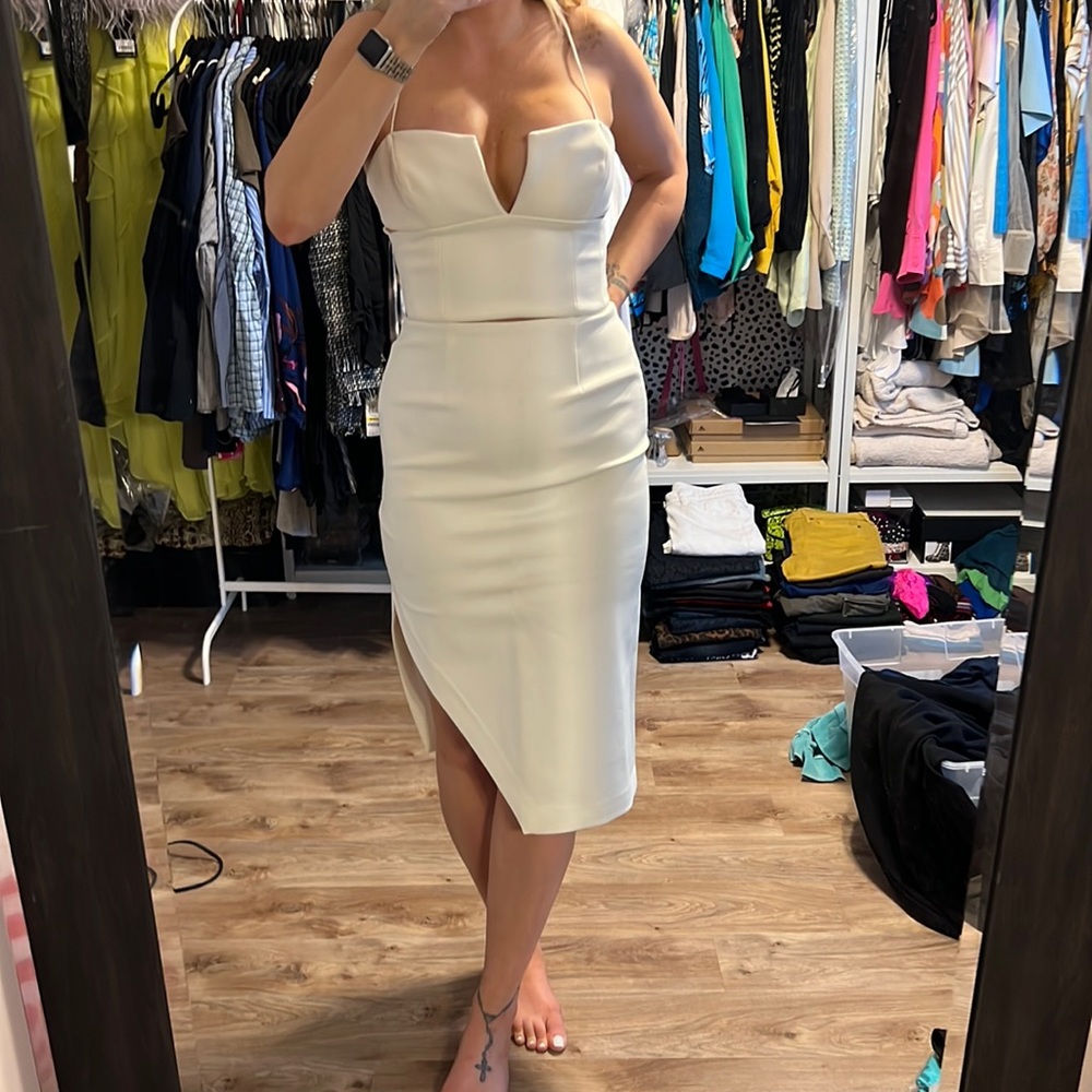 Kendall + Kylie Peek-a-boo Cami + Slit Skirt Set